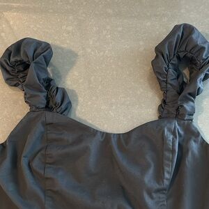 Abercrombie and Fitch women’s bubble strap poplin top